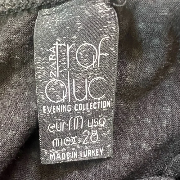 Zara evening collection studded silver black one shoulder mini dress. Size M. - Picture 5 of 5